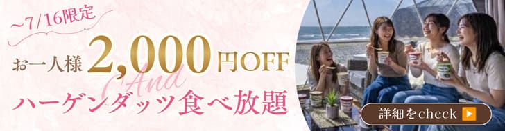 2000円OFF&ハーゲンダッツ食べ放題プラン